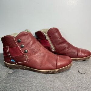 CLOUD Aline Leather Wool Lined Ankle Booties- woman’s 40